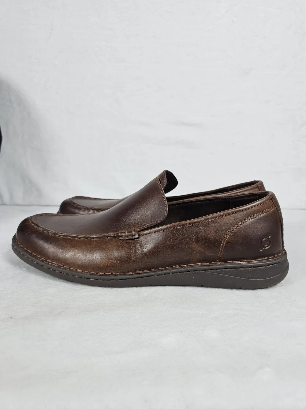 Born Thaton Shoes Mens Size 13 M Brown Driving Loafers Leather Slip-On Moccasin